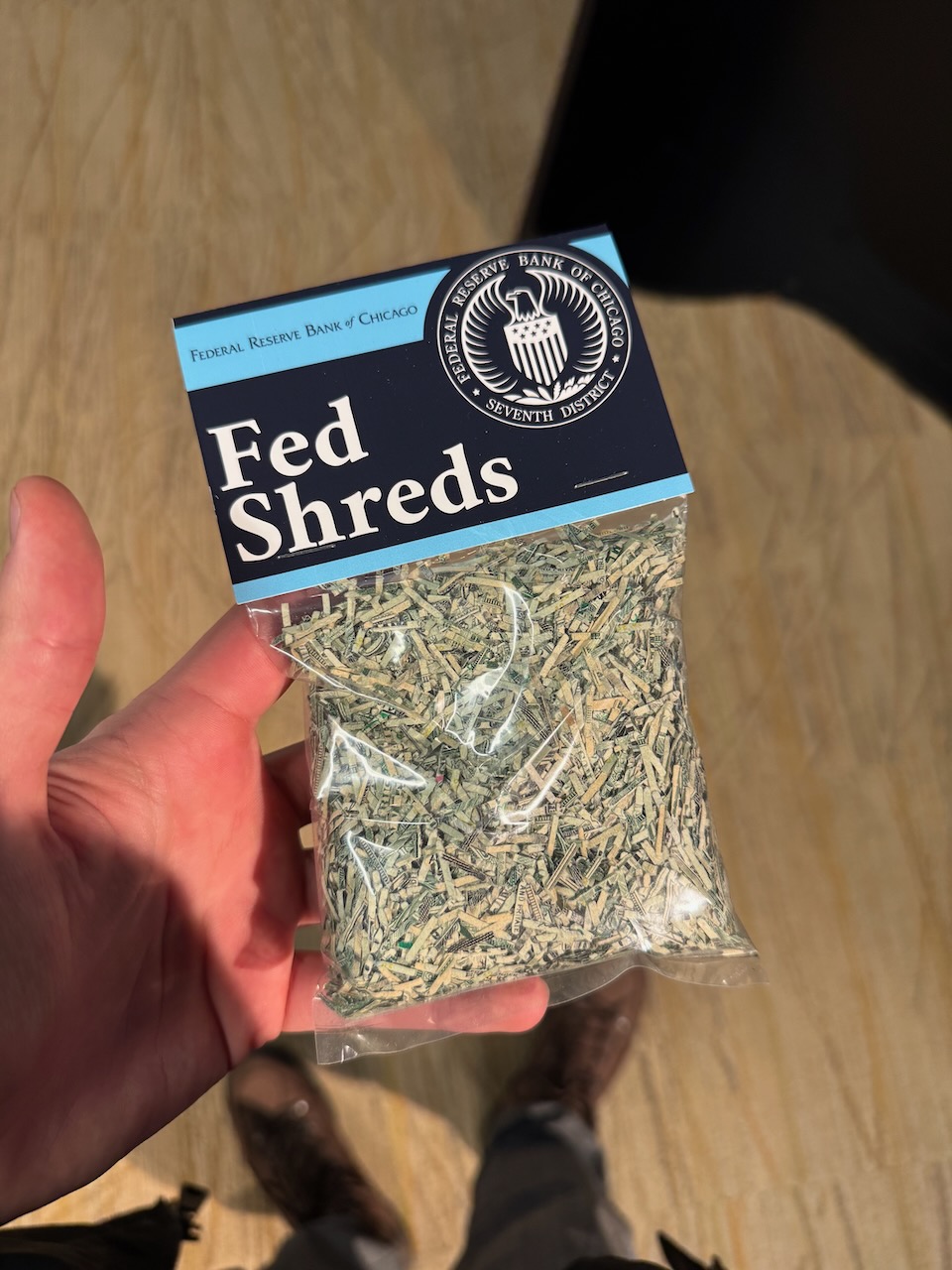Shredded dollar bills