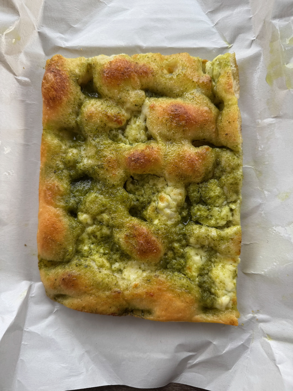 Focaccia with Basil and Cheese