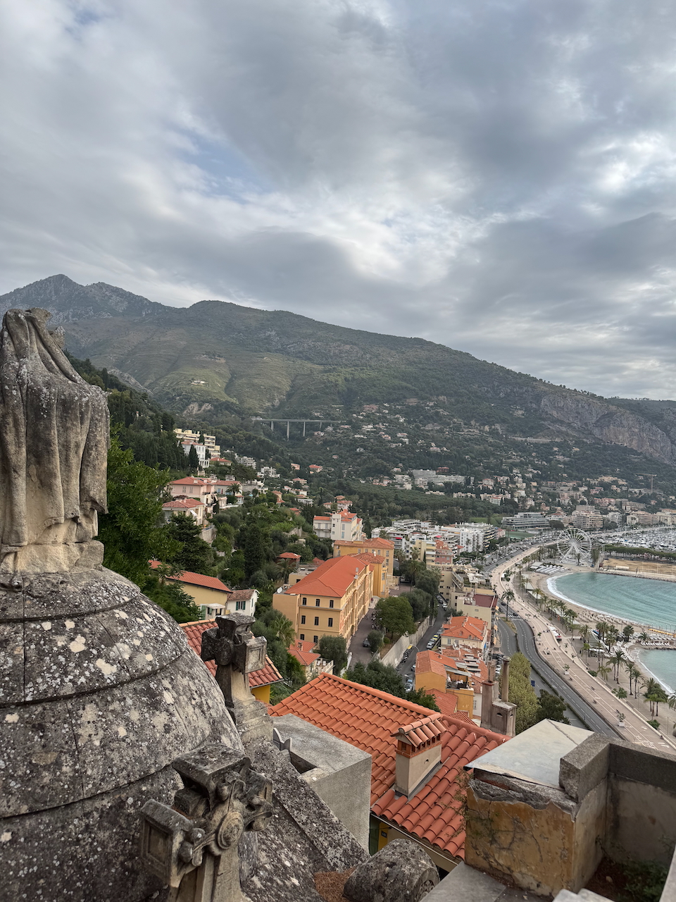 View over the coast and the mountains
