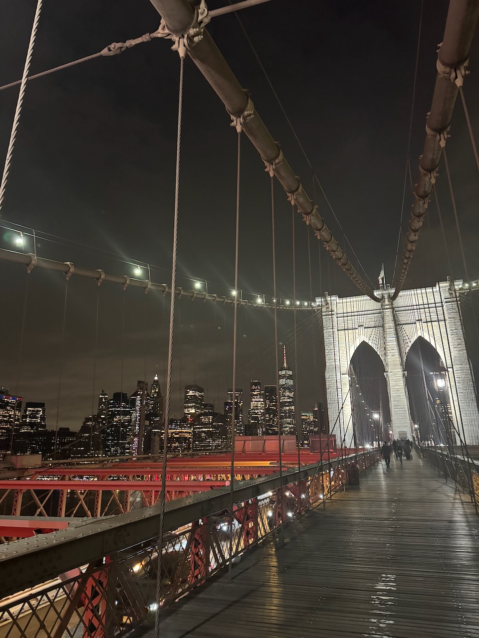 Brooklyn Bridge during the night
