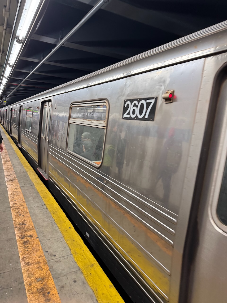 View of a subway train outside