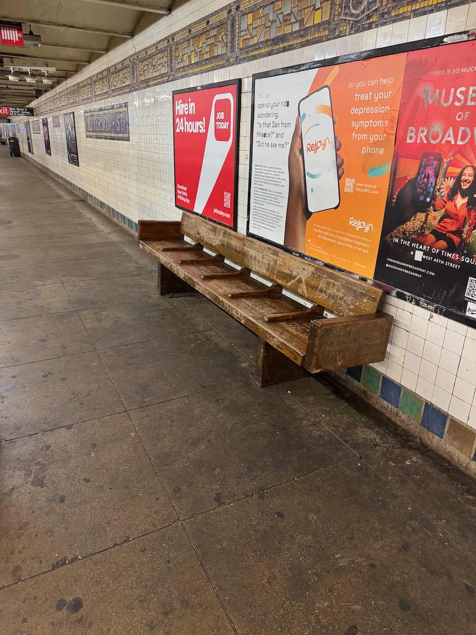 Bank at a subway station