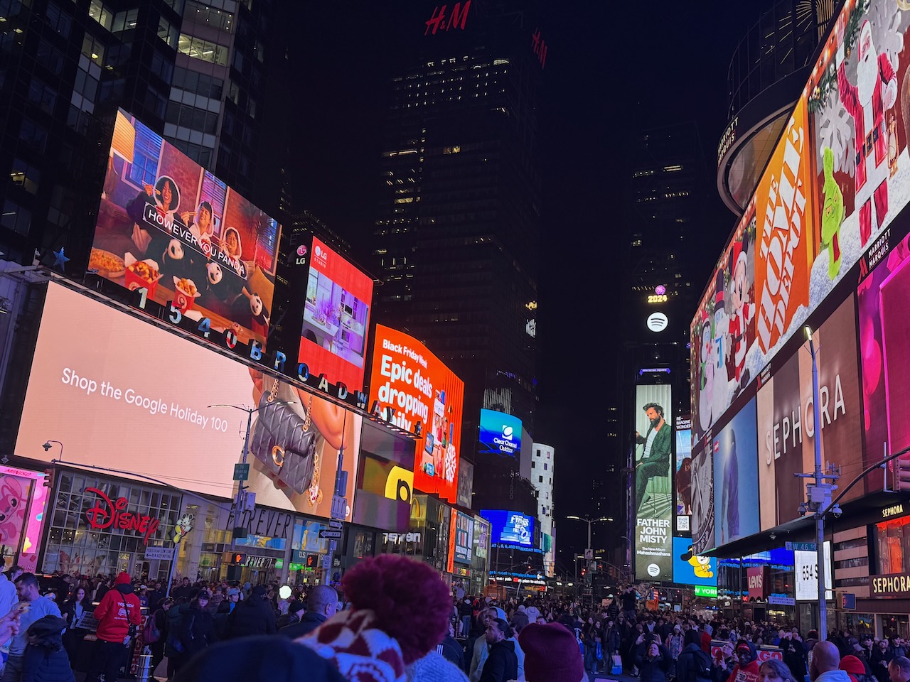 Times Square during the night
