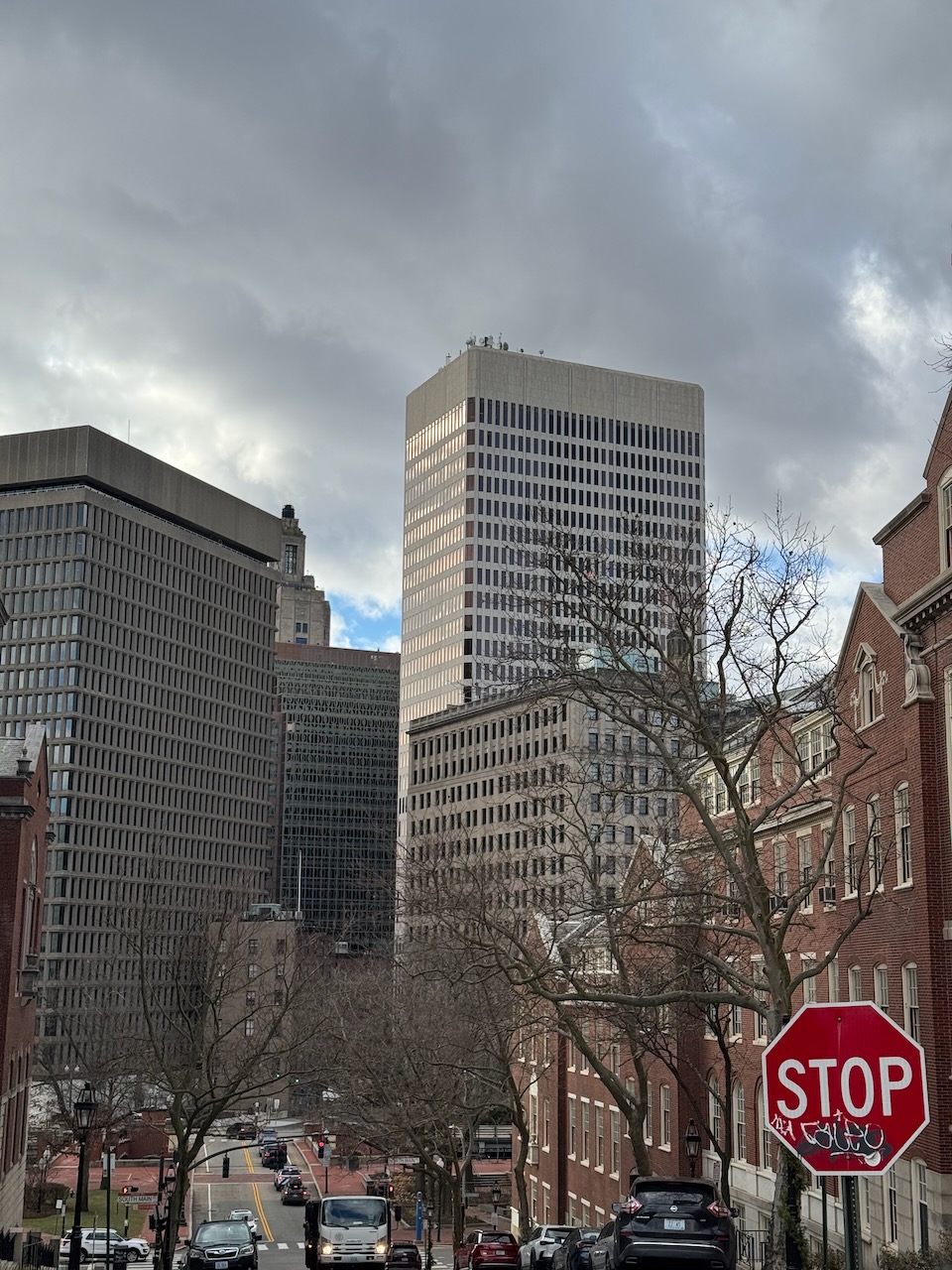 View at downtown from Brown campus
