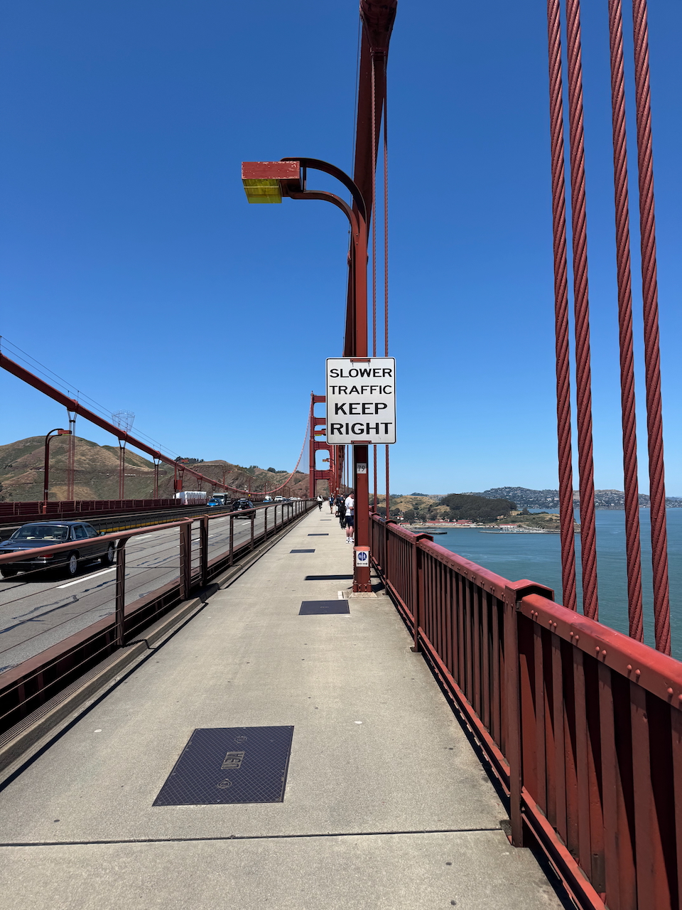 Me walking across the bridge