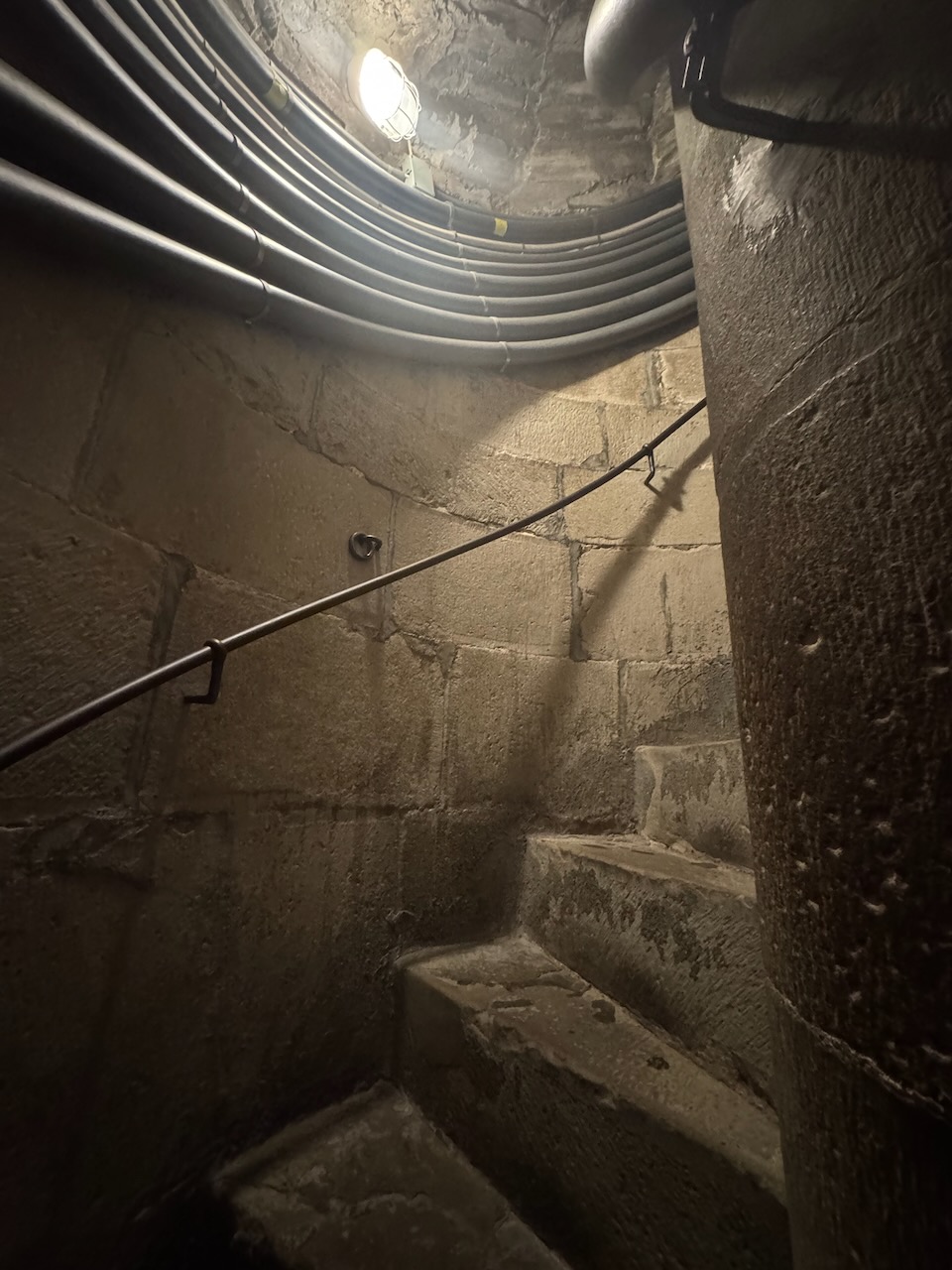 Walking up the Grossmünster Tower